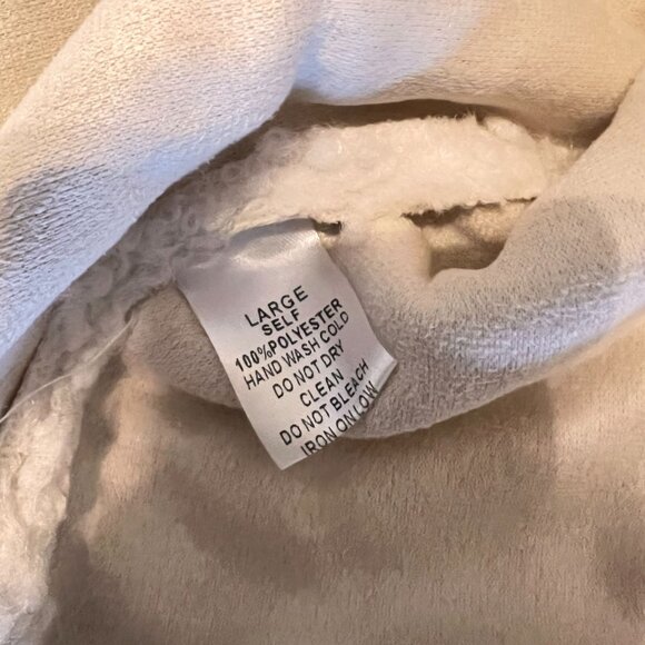 Davi & Dani Womens Cream Sherpa Jacket With Button Front & Long Sleeves - Picture 9 of 10